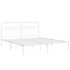 vidaXL Estrutura de cama com cabeceira 183x203 cm metal branco