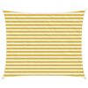 vidaXL Vela de Sombra 2,5 x 3 m HDPE Retangular Amarelo e Branco