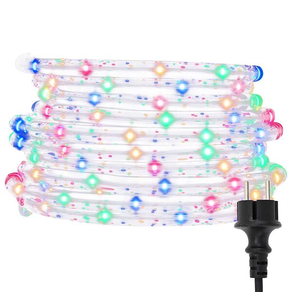 vidaXL Cordão de iluminação com 1200 luzes LED 50 m PVC multicolorido
