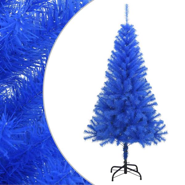 vidaXL Árvore de Natal artificial com suporte 150 cm PVC azul