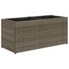 vidaXL Canteiro jardim com 2 vasos 2pcs 72x30x32 cm vime PE cinzento