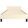 vidaXL Estrutura cama c/ cabeceira sem colch&atilde;o 90x190 cm creme
