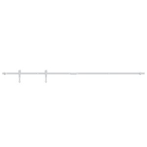 vidaXL Mini kit para arm&aacute;rio deslizante a&ccedil;o carbono 183 cm branco