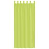 vidaXL Cortinas de voile com aba 2 pcs verde-ma&ccedil;&atilde;