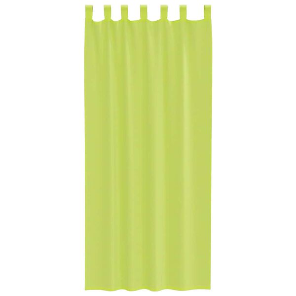 vidaXL Cortinas de voile com aba 2 pcs verde-ma&ccedil;&atilde;