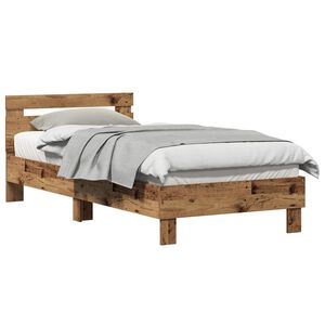 vidaXL Estrutura da Cama Madeira antiga 203 x 95 x 70 cm