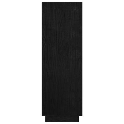 vidaXL Estante/divisória 80x35x103 cm madeira de pinho maciça preto