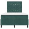 vidaXL Cama Box Spring LED Verde Escuro 120 x 190 cm Veludo