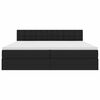 vidaXL Cama com arruma&ccedil;&atilde;o e colch&atilde;o com colch&atilde;o Preto 200 x 200 cm