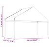 vidaXL Gazebo com telhado 17,84x5,88x3,75 m polietileno branco