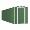 vidaXL Abrigo de jardim 192x772x223 cm a&ccedil;o galvanizado verde