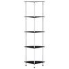 vidaXL Estante 5 prateleiras 30x30x130 cm vidro temperado preto