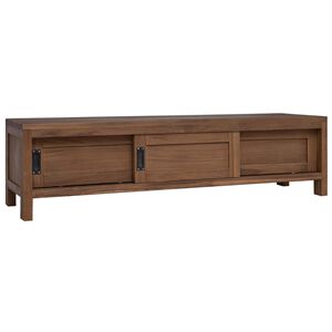 vidaXL Gabinete para TV 110 x 30 x 30 cm Madeira de Teca S&oacute;lida
