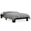 vidaXL Estrutura de cama 75x190 cm derivados de madeira e metal preto