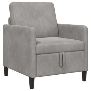 vidaXL Sofa com Armazenamento Cinzento-claro 72 x 78 x 87 cm Poli&eacute;ster