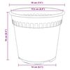 vidaXL Vasos de Plantas 24 pcs Preto &Oslash; 19 x 16 cm Pl&aacute;stico