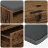 vidaXL Banco de Hall com almofada Madeira antiga 100 x 38 x 46 cm
