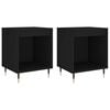 vidaXL Mesas de cabeceira 2pcs 40x35x50 cm derivados de madeira preto