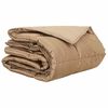 vidaXL Edredom de Ver&atilde;o Simples Ouro 140 x 220 cm Cetim e Microfibra