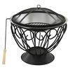 vidaXL Braseira e barbecue 2-em-1 ati&ccedil;ador 59x59x60cm a&ccedil;o inoxid&aacute;vel