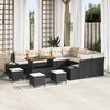vidaXL Conjunto de Sof&aacute; de Jardim 13 pcs Preto Rattan Sint&eacute;tico