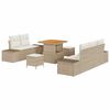 vidaXL Conjunto de Sof&aacute; de Jardim 8 unid. 7-N&uacute;mero de lugares Bege