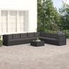 vidaXL 8 pcs conjunto lounge de jardim c/ almofad&otilde;es vime PE preto