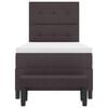 vidaXL Cama Box com colch&atilde;o Marrom Escuro 90 x 190 cm tecido