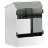 vidaXL Comedouro para Coelhos Prateado 64.5 x 25.5 x 45.5 cm