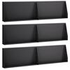 vidaXL Muro de Conten&ccedil;&atilde;o 6 unid. 80 x 12 x 50 cm A&ccedil;o Preto