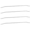 vidaXL Suporte de lona para reboques 4 Prateado 136-218 cm Alum&iacute;nio