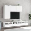 vidaXL Móvel de parede p/ TV 60x30x30 cm derivados de madeira branco