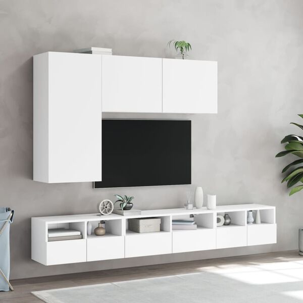 vidaXL Móvel de parede p/ TV 60x30x30 cm derivados de madeira branco