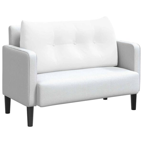 vidaXL Travesseiro para Costas Branco 100 x 24 x 50 cm tecido