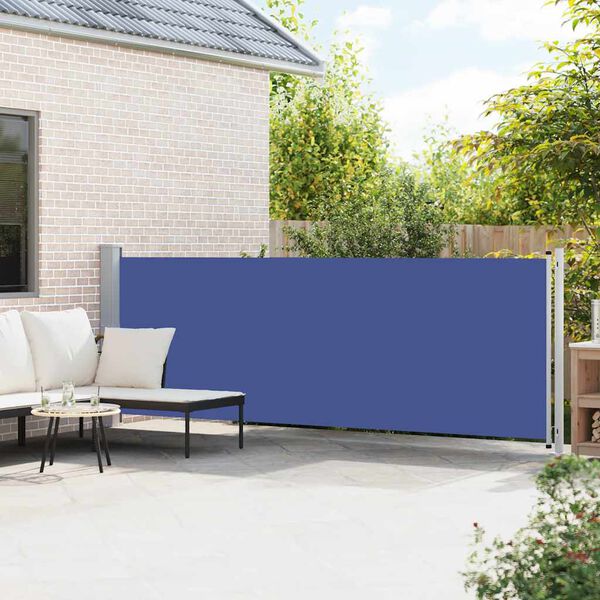 vidaXL Toldo lateral retr&aacute;til para p&aacute;tio 140x600 cm azul