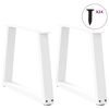 vidaXL P&eacute;s para mesa de centro em V 2 pe&ccedil;as Branco 70x(42-43,3) cm A&ccedil;o