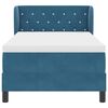 vidaXL Cama Box com colch&atilde;o Azul escuro 90 x 200 cm Veludo