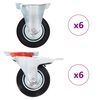 vidaXL 12 pcs Rodas 100 mm