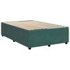 vidaXL Cama boxspring com colchão 120x200 cm veludo verde-escuro