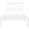 vidaXL Estrutura de cama sem colchão com cabeceira 75x190 cm branco