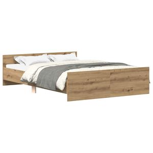 vidaXL Estrutura de cama sem colch&atilde;o 140x200cm derivados de madeira