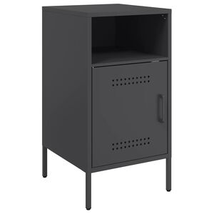 vidaXL Mesa de cabeceira 36x39x68 cm a&ccedil;o preto
