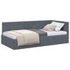 vidaXL Estrutura de Cama de Canto Cinza Escuro 100 x 200 cm Veludo