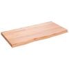 vidaXL Bancada p/ WC 80x40x(2-4) cm madeira maci&ccedil;a tratada castanho