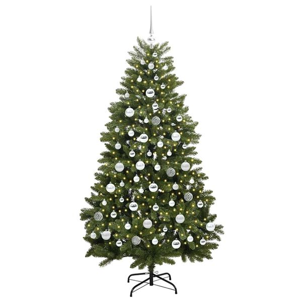 vidaXL Árvore de Natal Artificial Verde 180 cm PVC e Metal