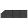 vidaXL Painel de Cerca 4 pcs WPC e Alum&iacute;nio Preto