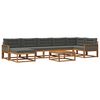 vidaXL Conjunto de Sof&aacute;s para Exterior 8 pcs Natural e Antracite