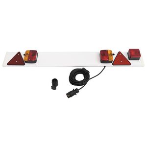 vidaXL Farolim de reboque 115x7x14 cm 12 V l&acirc;mpada cl&aacute;ssica vermelho