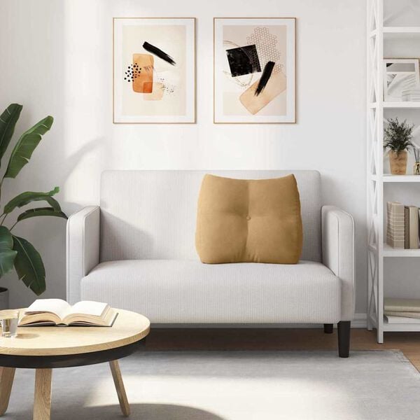 vidaXL Travesseiro para Costas Castanho 60 x 24 x 50 cm Veludo