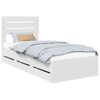 vidaXL Estrutura da Cama Branco 90 x 190 cm Madeira de Engenharia
